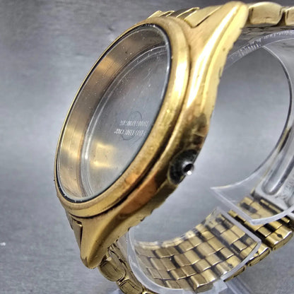 Seiko 7N43-9048 Watch Case & Bracelet Gold Tone Round 37mm W/Crystal Vintage2