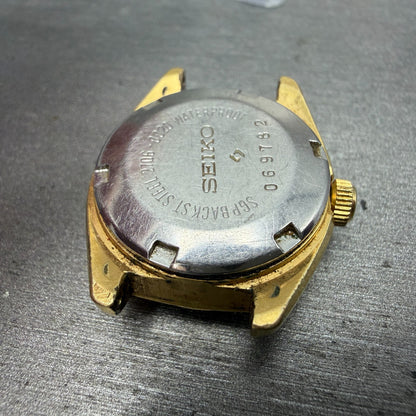 Seiko Automatic Watch Women 24mm Silver Dial Gold Tone Daydate 2706-0020 PARTS11