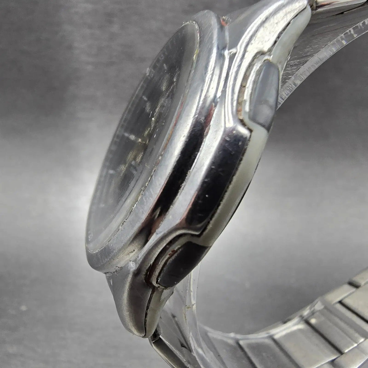 Casio Wave Ceptor Watch Men 42mm Black Dial Steel Solar Analog Digital Works JPl2