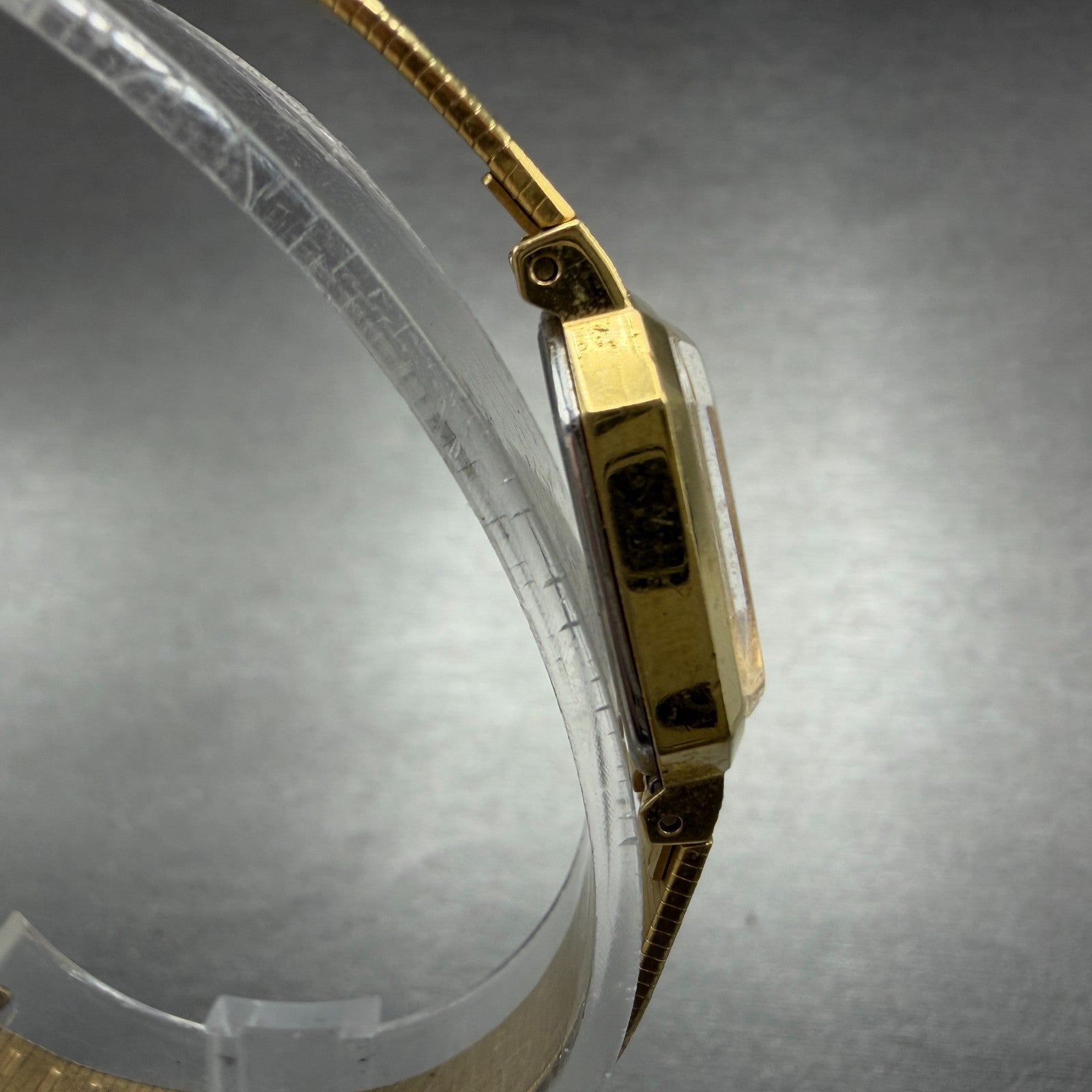 Seiko Watch Women 17mm Cream Dial Gold Tone Octagon 4N00-5139 New Batt Vintage3