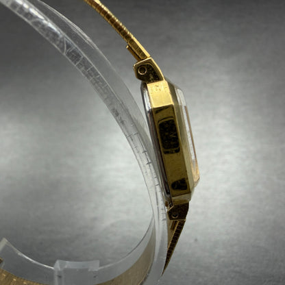 Seiko Watch Women 17mm Cream Dial Gold Tone Octagon 4N00-5139 New Batt Vintage3