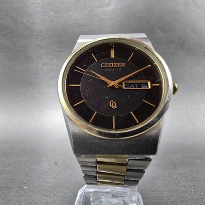 Citizen CQ Watch Men 34mm Black Dial Two Tone Daydate Round 6101-T15588 PARTS11