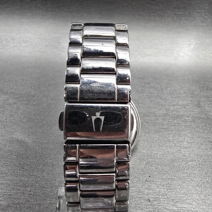 Bulova Watch Women 38mm Silver Dial Silver Tone Daydate Crystals 96N102 New Batt7