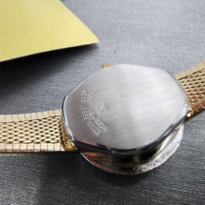 Lucien Piccard Dufonte Watch Women 17mm Champagne Dial Gold Tone Round New Batt11