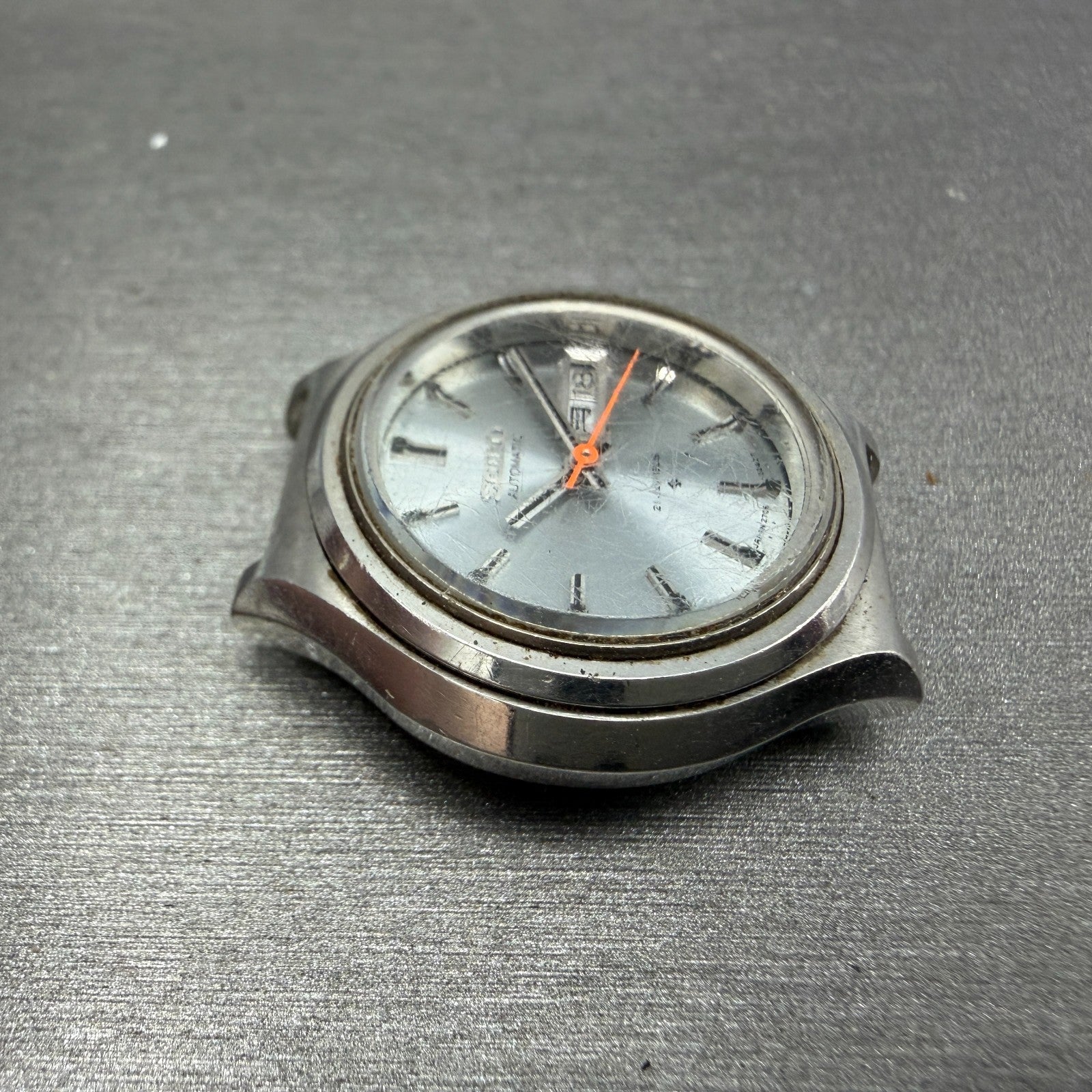 Seiko Automatic Watch Women 24mm Gray Dial Silver Tone Daydate 2706-0010 Runs3