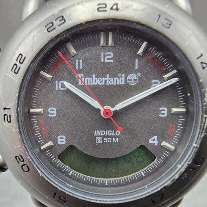Timberland Watch Men 38mm Gray Dial Steel Alarm Chronograph New Battery1