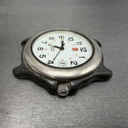 Victorinox Swiss Army Watch Men 39mm White Dial Black Tone Date PARTS B12346