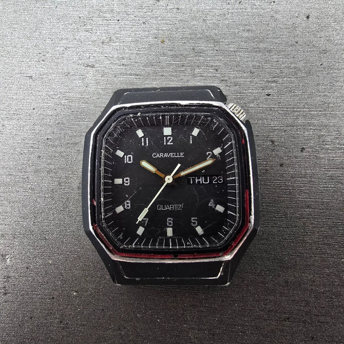 Caravelle Watch Men 33mm Black Dial Black Tone Octagon 40C10 P5 New Battery0