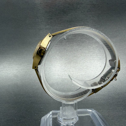 Seiko Watch Women 22mm Brown Dial Gold Tone Oval Manual Winds Runs 11-7719 VTG6