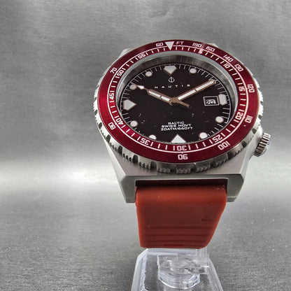 Nautis Baltic Watch Men 45mm Black Dial Steel Date Round NAUN104-1 New Battery5