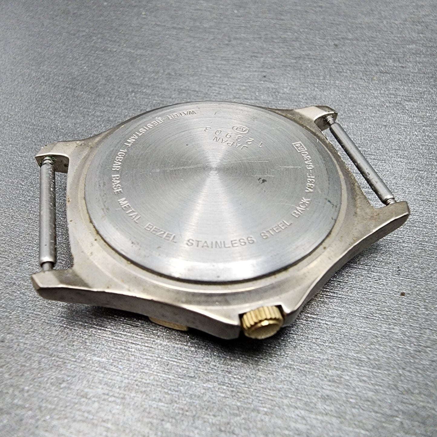 Seiko Alba Field Gear Watch Men 35mm Cream Dial Two Tone Daydate Month Day night8