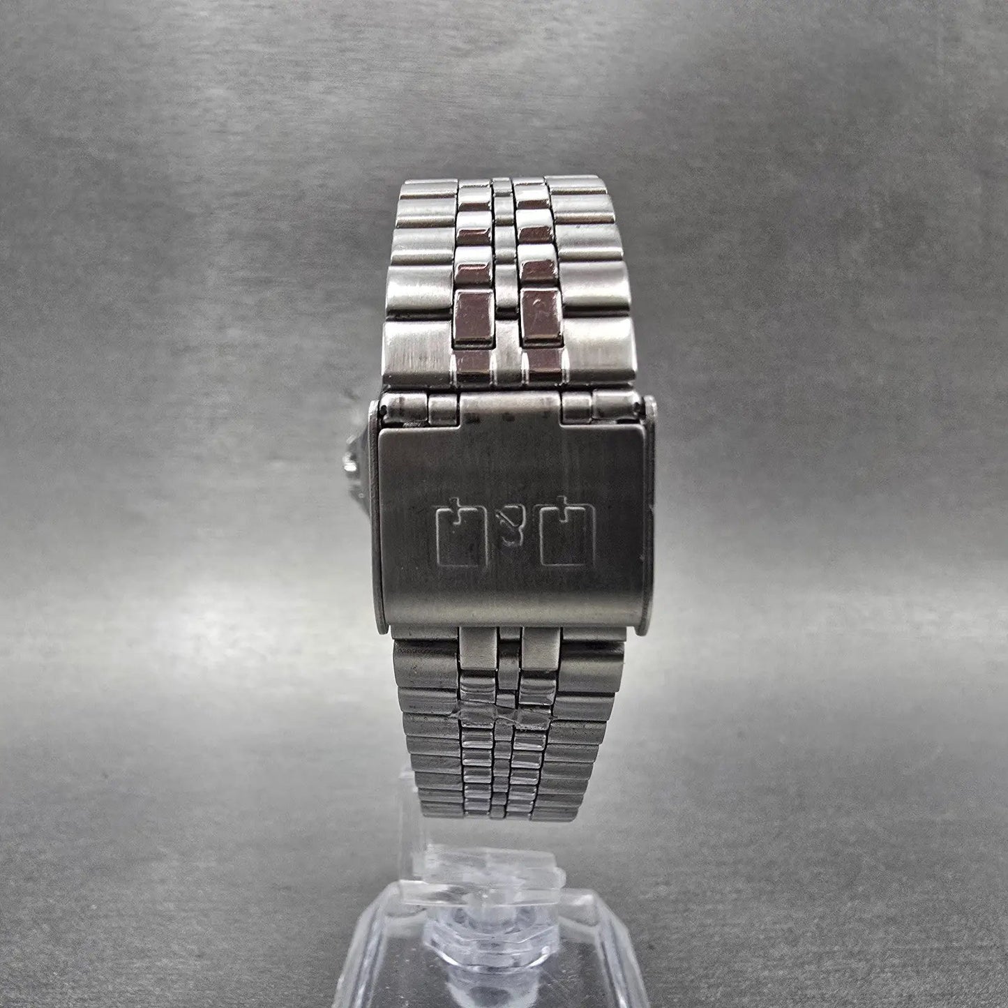 Citizen Q&Q Solarmate Watch Men 36mm Black Dial Silver Tone Round EL31 Runs7