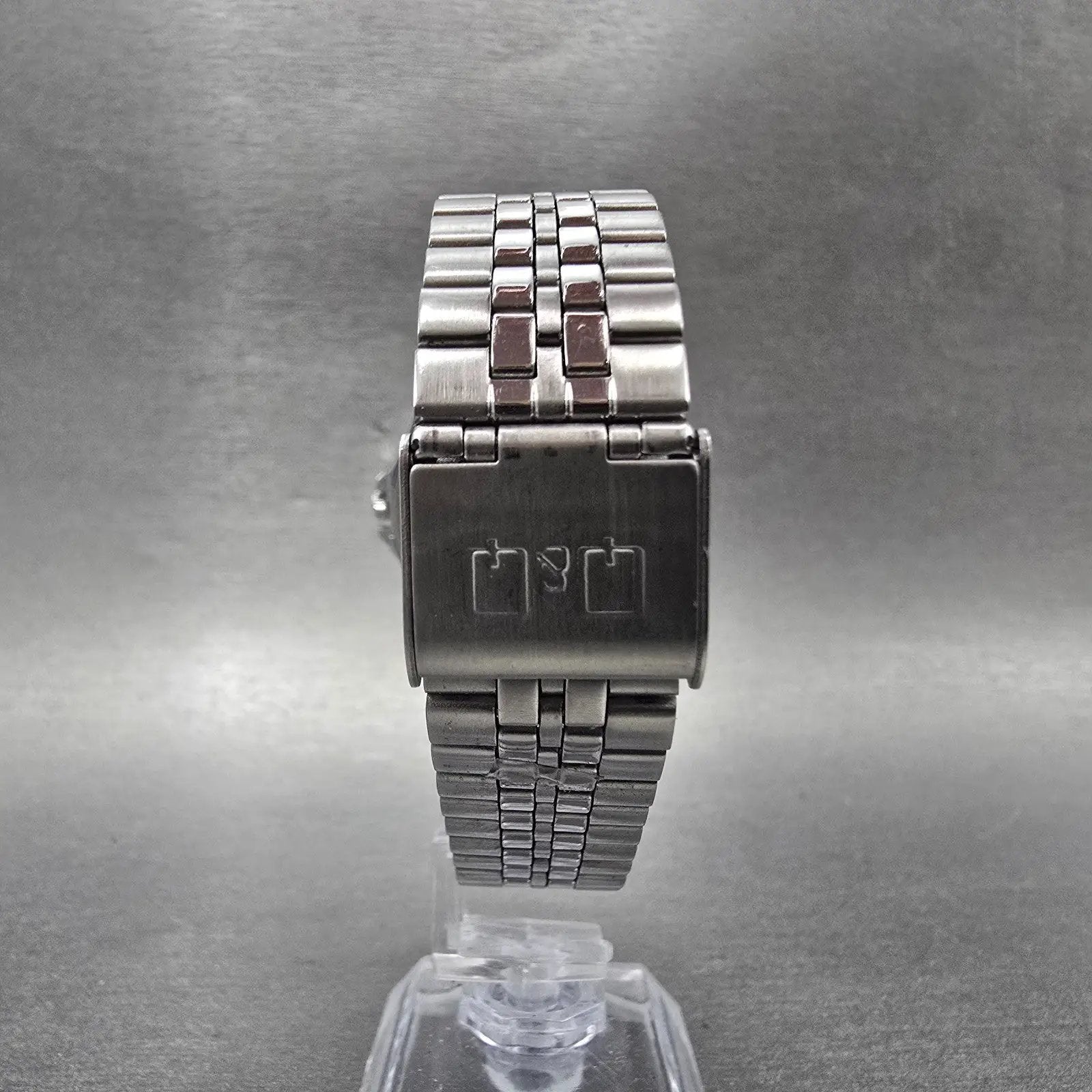 Citizen Q&Q Solarmate Watch Men 36mm Black Dial Silver Tone Round EL31 Runs7