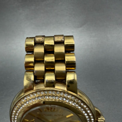 Michael Kors Watch Women 38mm Champagne Dial Gold Tone Round MK-3185 New Battery4
