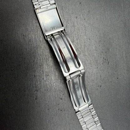 Seiko SQ Bracelet 21mm Stainless Steel Tri Folding Clasp Z1157 Vintage Japan B14