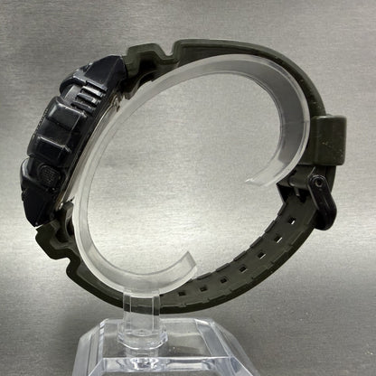 Casio Illuminator Watch Men 48mm Analgo Digital Black Green Alarm Chrono New Bat6
