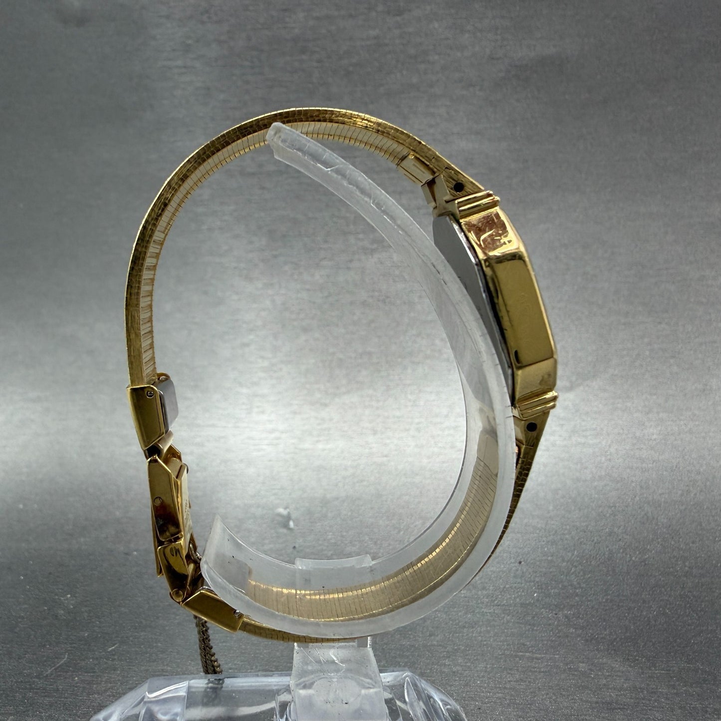 Seiko Watch Women 20mm Champagne Dial Gold Tone Octagon 1221-5270 New Battery8