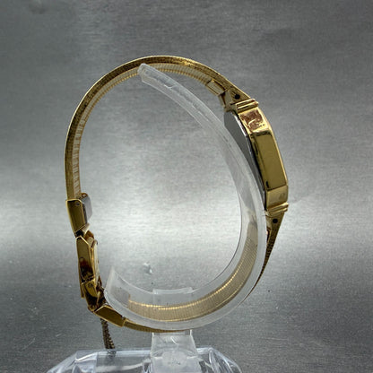 Seiko Watch Women 20mm Champagne Dial Gold Tone Octagon 1221-5270 New Battery8