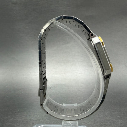 Seiko Tank Watch Women 20mm Silver Dial Two Tone Rectangle 1221-5060 New Battery8