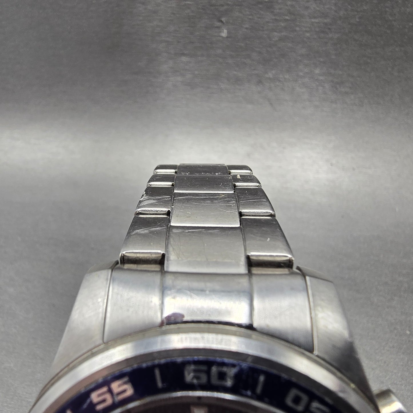 Invicta Chronograph Watch Men 45mm Blue Dial Silver Tone Date Round 14332 PARTS5