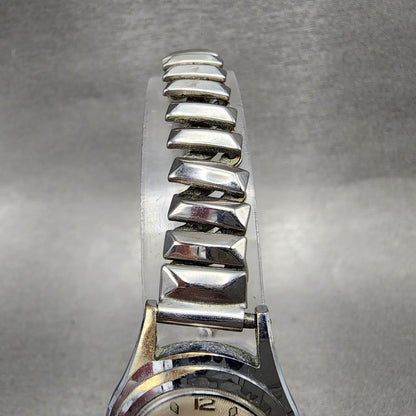 Croton Nivada Grenchen Aquamatic Watch Women 22mm Cream Dial Silver Tone Runs3