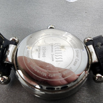 Ecclissi Watch Women 32mm MOP Dial Sterling Silver Round 22340 New Battery12