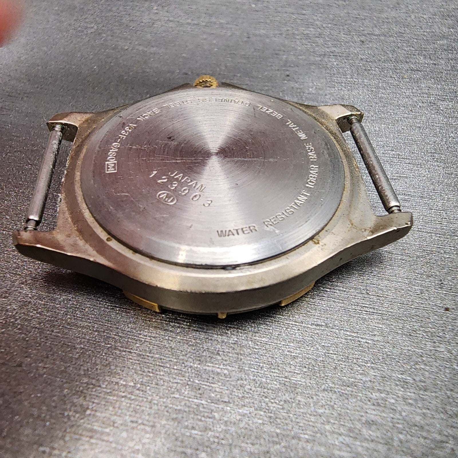 Seiko Alba Field Gear Watch Men 35mm Cream Dial Two Tone Daydate Month Day night10