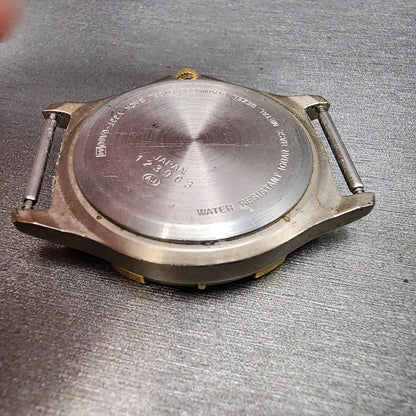 Seiko Alba Field Gear Watch Men 35mm Cream Dial Two Tone Daydate Month Day night10