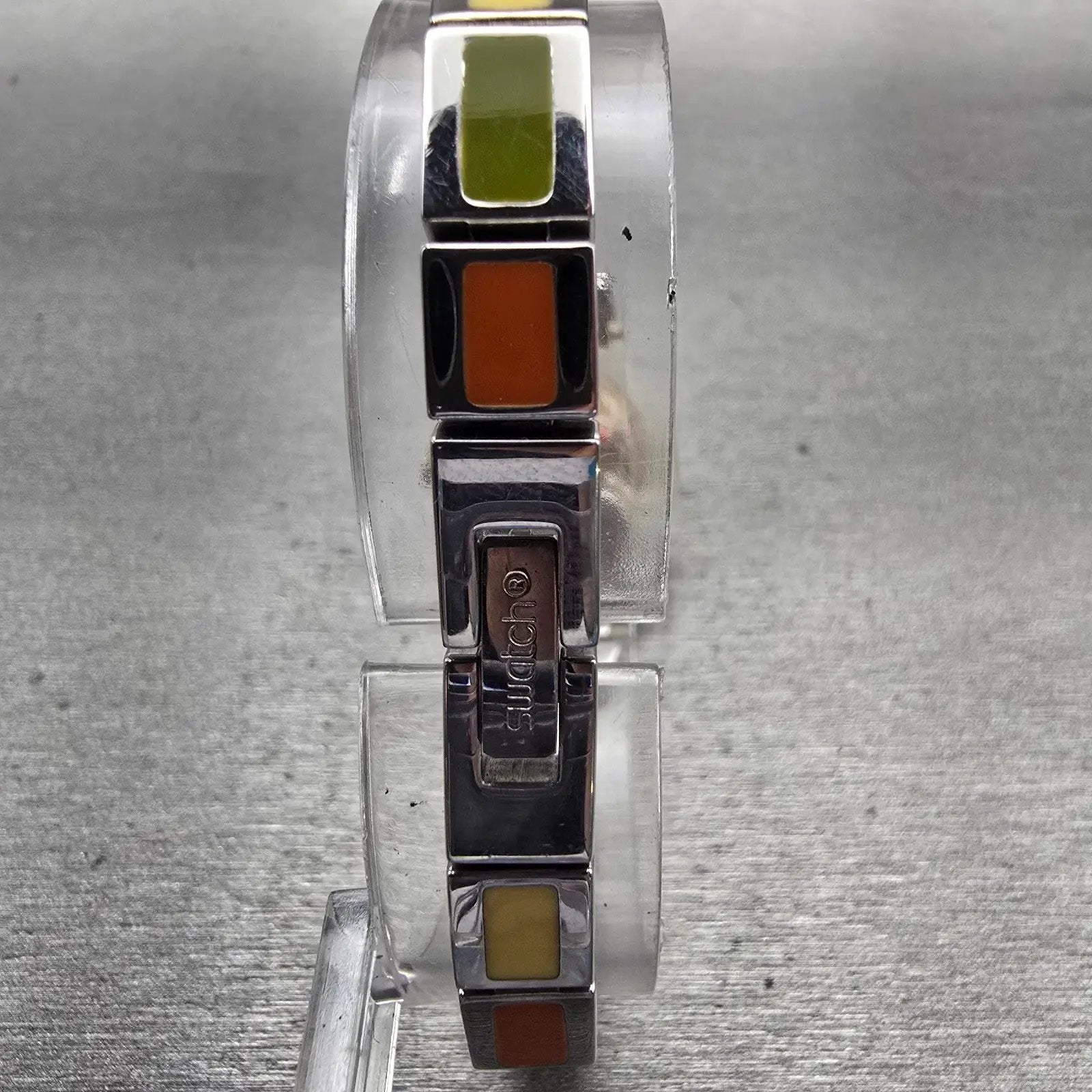Swatch FALL OF LEAF Watch Women 25mm Yellow Dial Clear Case LK276G New Battery7