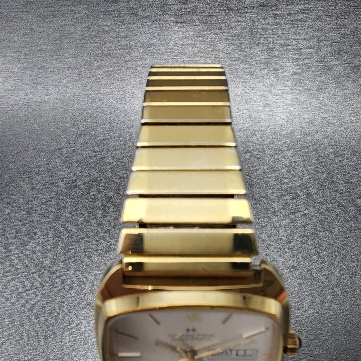 Hamilton Masterpiece Watch Men 32mm Champagne Dial Gold Tone Daydate New Battery4