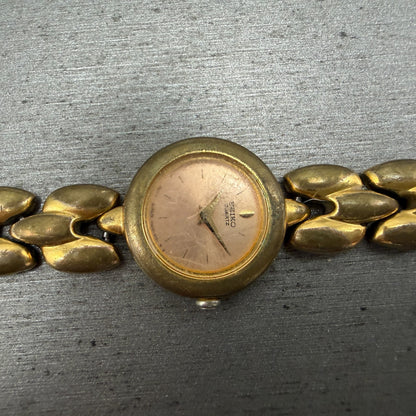 Seiko Watch Women 19mm Pink Dial Gold Tone Round 4N00-1138 New Battery Vintage12