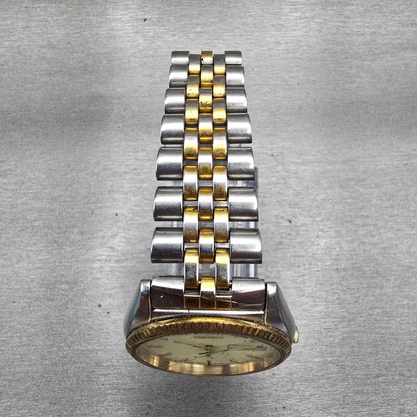 Seiko President Watch Men 36mm Luminous Dial Two Tone Daydate 7N43-8111 New Batt4