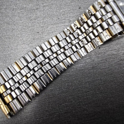 Seiko SQ Bracelet 19mm Stainless Steel Two Tone Tri Folding Clasp READ!!!! Z-06712
