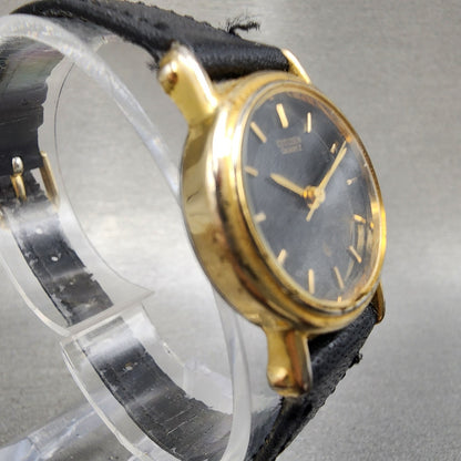 Citizen CQ Watch Women Watch Women 22mm Black Dial Gold Tone Round New Battery3