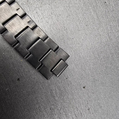Seiko Bracelet 20mm Black & Gold Tone For 6A32-00B0 Tri Folding 3363 GI Steel9