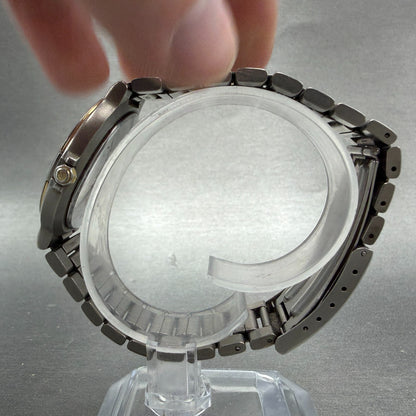 Seiko Cadet Watch Men 35mm White Dial Titanium Tone Round 5p31-6250 PARTS VTG7