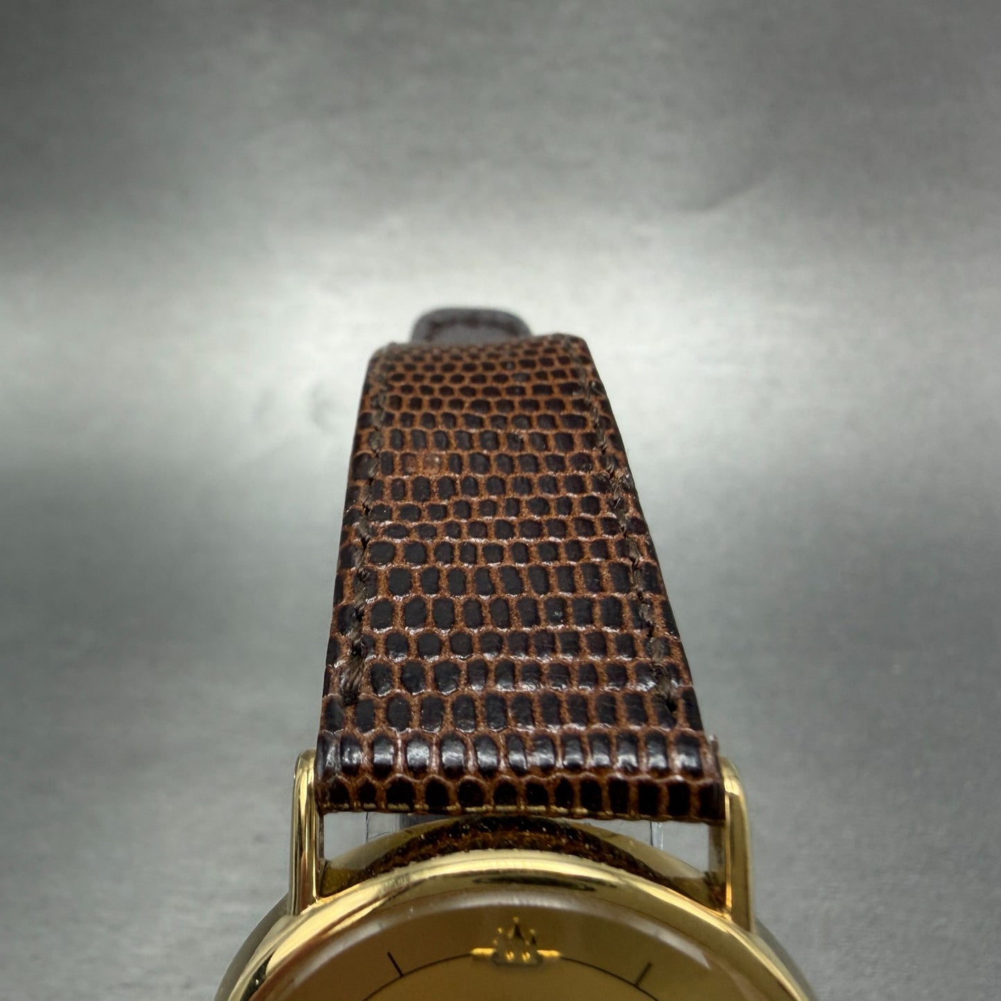 Seiko Watch Men 32mm Champagne Dial Gold Tone Date Round 5Y39-7010 New Battery4