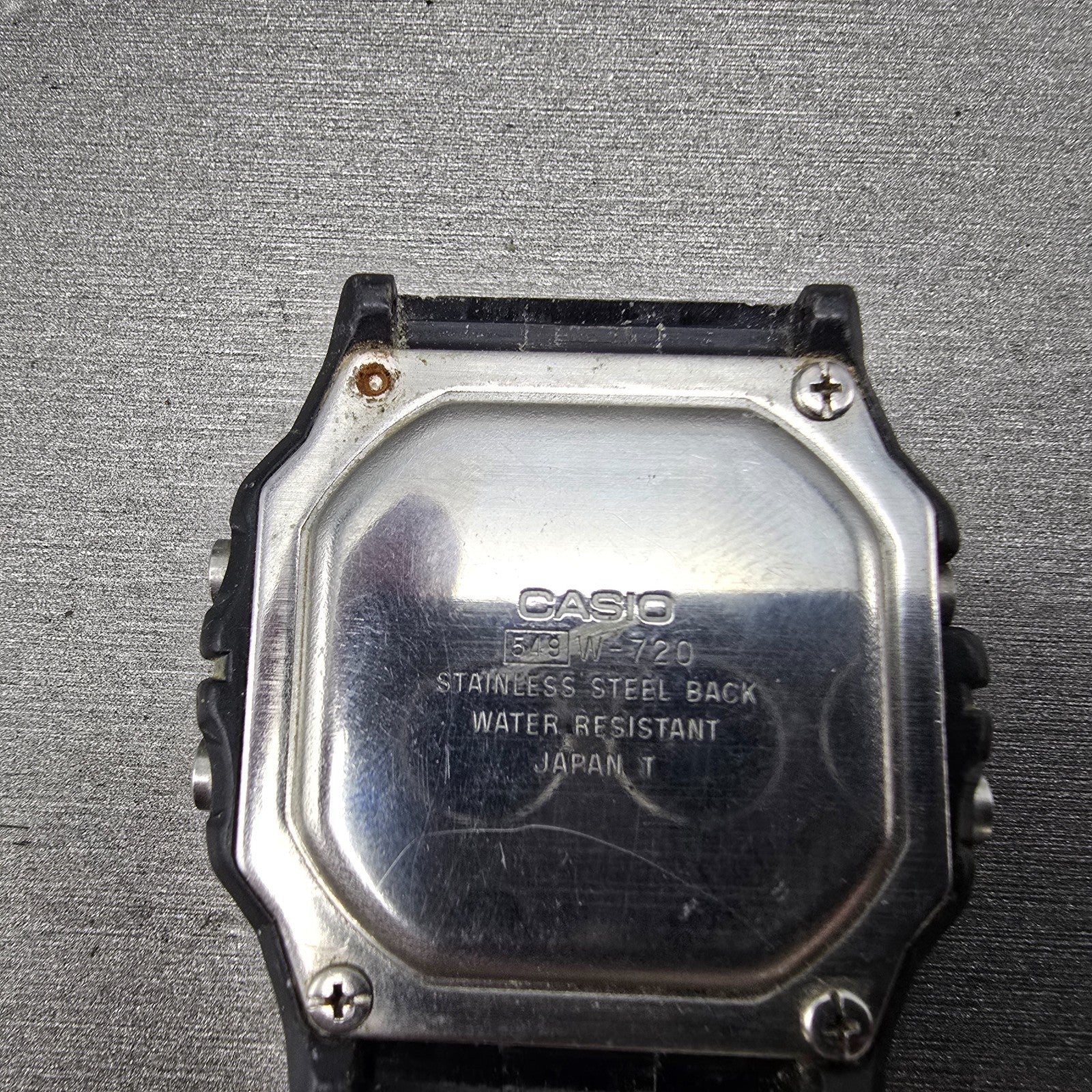 Casio W-720 Watch Men 38mm Black  Alarm Chronograph Daydate Octagon New Batt6