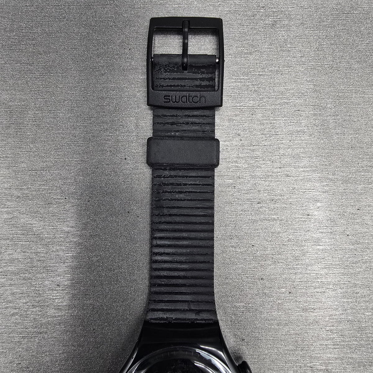 Swatch Chrono Moonshadow Watch Men 37mm Black Dial Black Tone SCB110 New Bat NOS4