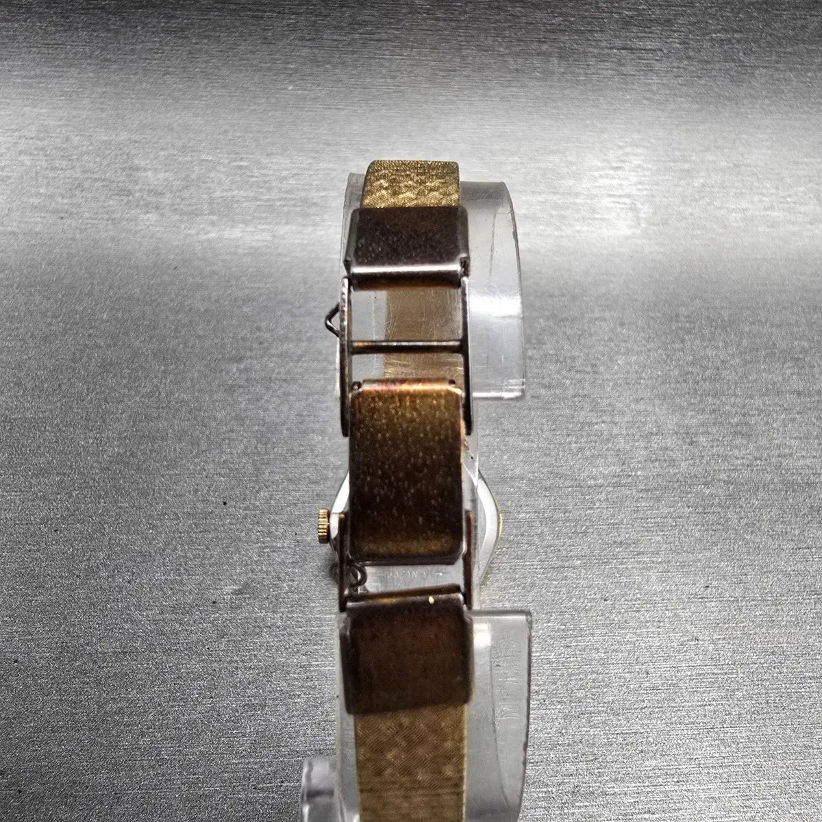 Seiko Watch Women 22mm Brown Dial Gold Tone Hexagon 1100-5390 Manual Wind Works7