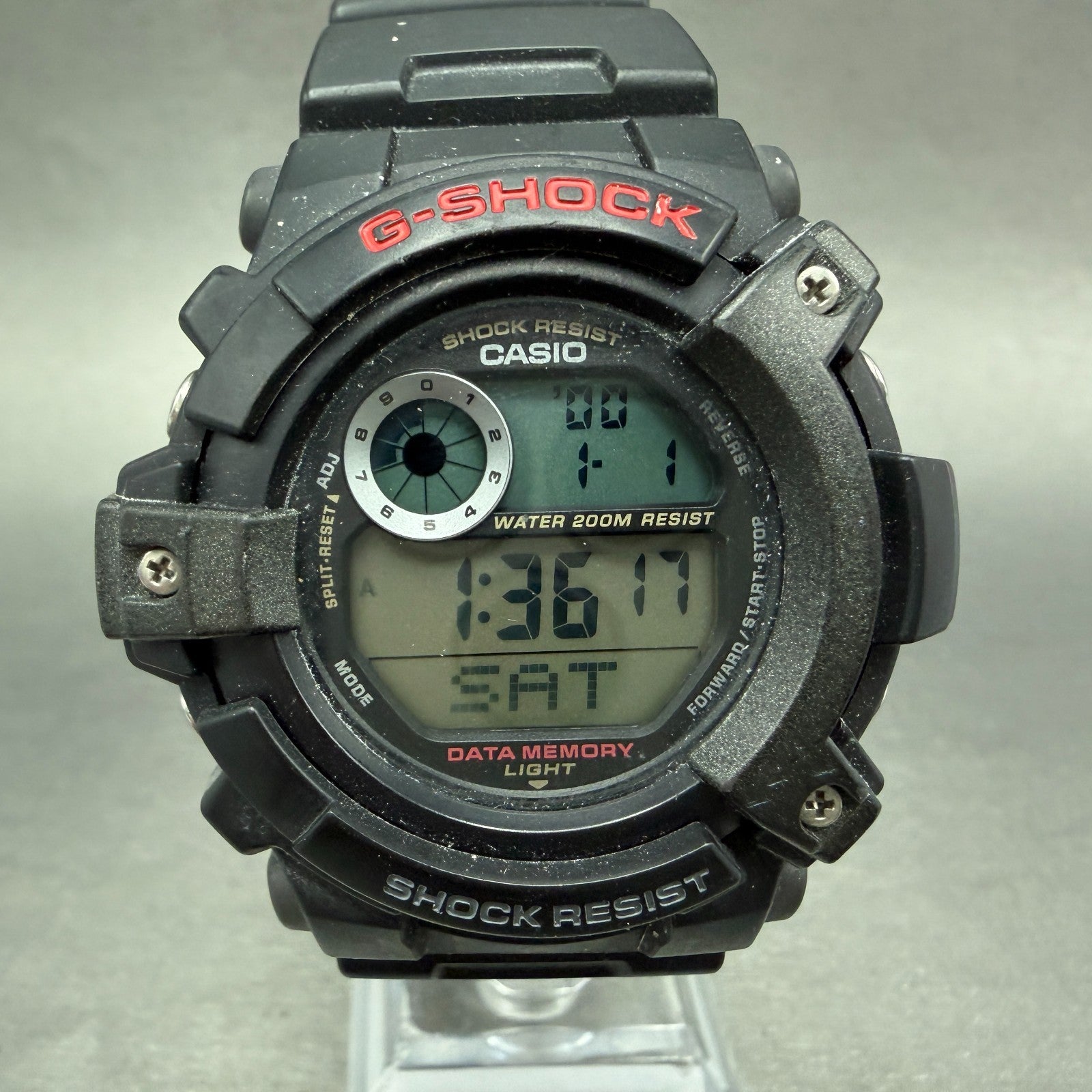 Casio G-Shock G-2500 Watch Men 47mm Black Daydate Alarm Chrono New Battery0