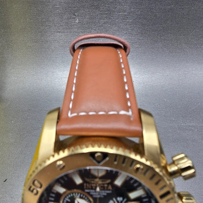 Invicta Sea Spider Chronograph Watch Men 50mm Green Dial Gold Date 0141 New Batt5