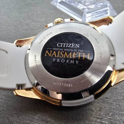Citizen Eco-drive Veya Watch Women 38mm White Dial Gold Tone Date Round Works9