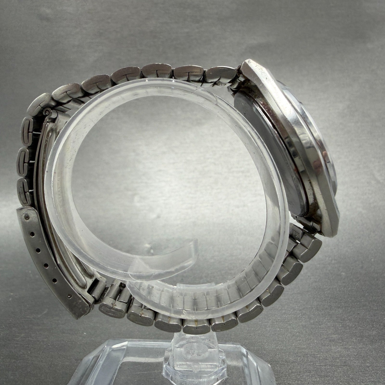 Seiko Spirit Watch Men 35mm Silver Dial Silver Tone Daydate 7N43-7180 NewBattery9