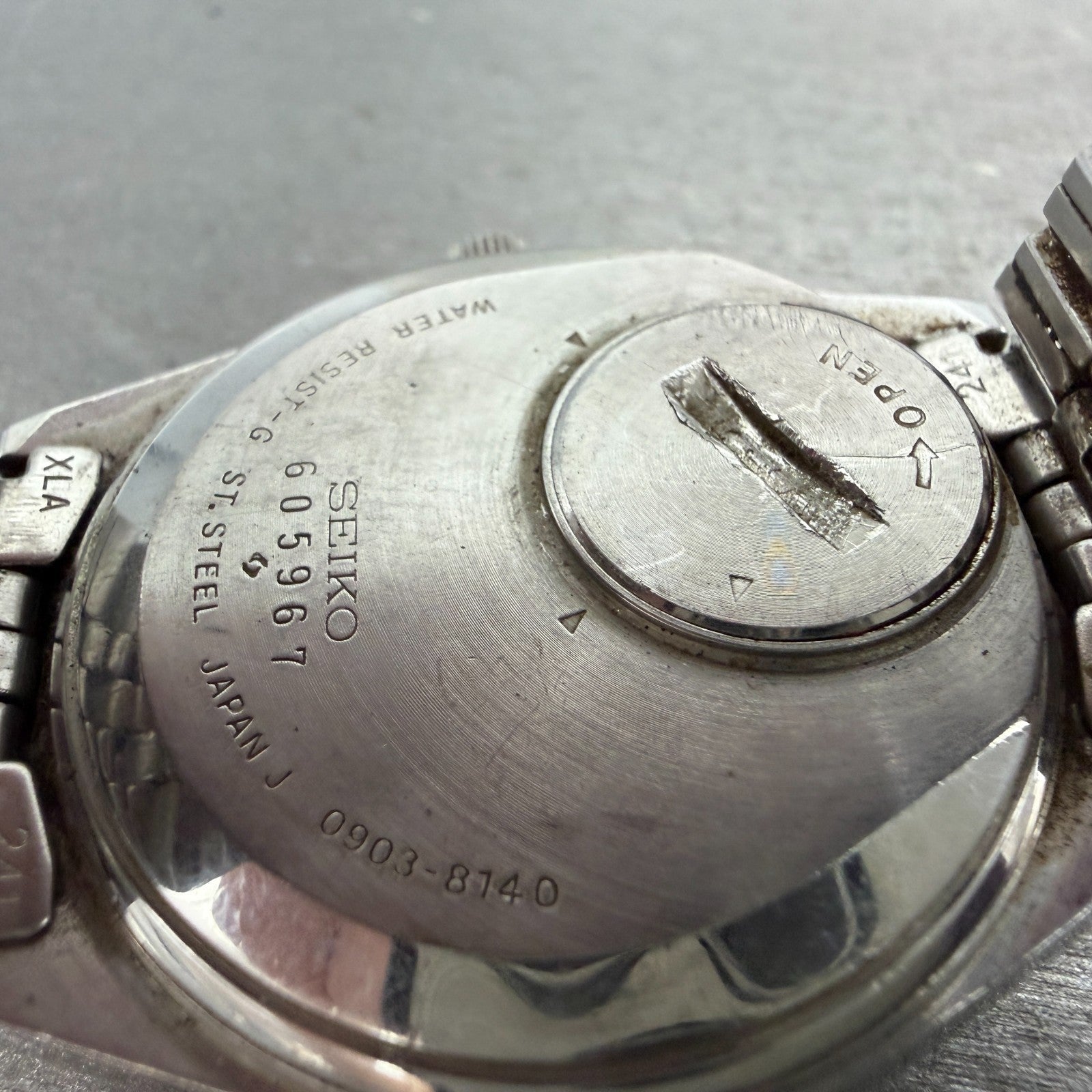 Seiko Type II Watch Men Brown 36mm Dial Silver Tone Daydate 0903-8140 NewBattery9