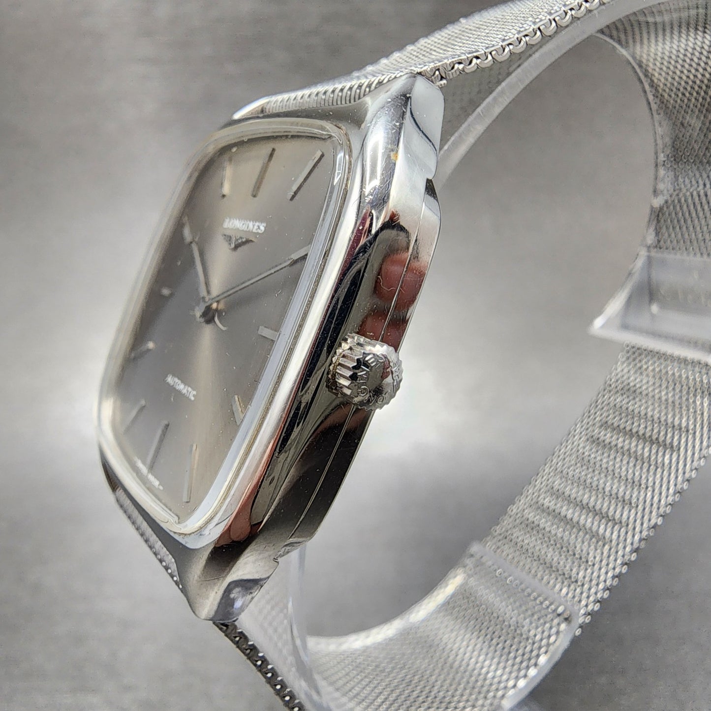 Longines Tank Watch Men 32mm Silver Dial Steel Automatic 30261 Works VTG2