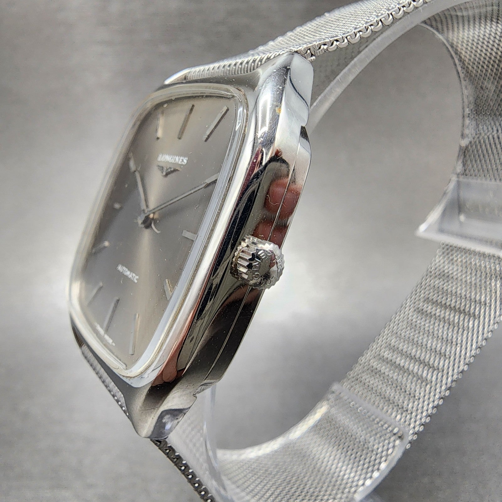 Longines Tank Watch Men 32mm Silver Dial Steel Automatic 30261 Works VTG2