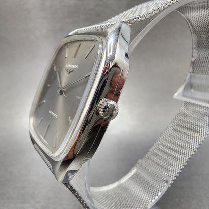 Longines Tank Watch Men 32mm Silver Dial Steel Automatic 30261 Works VTG2
