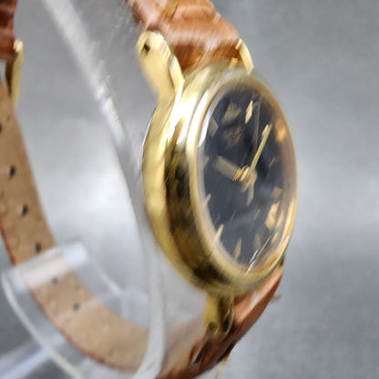 Seiko Watch Women 21mm Black Dial Gold Tone Round 1n010e20 New Battery3