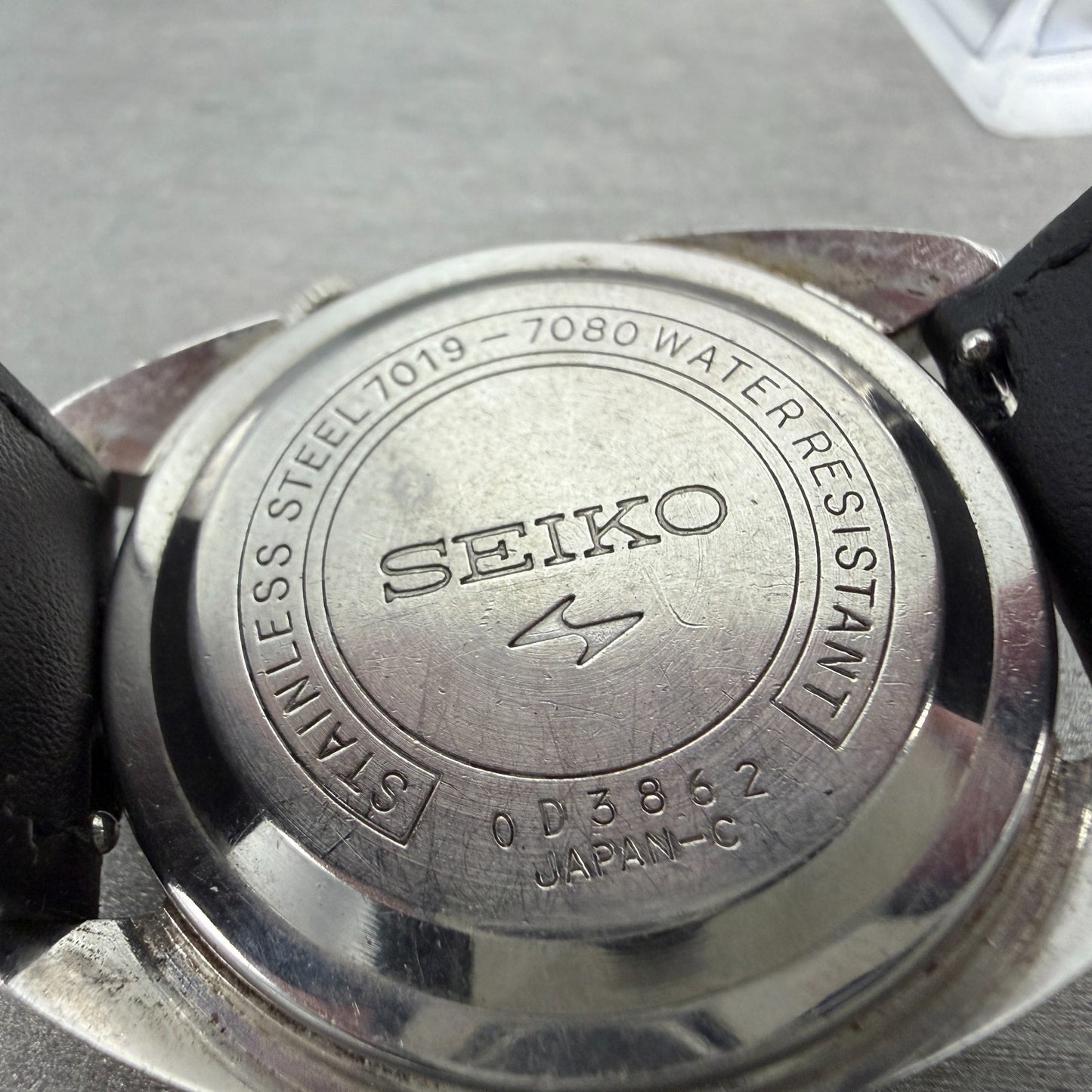 Seiko 5 Actus Watch Men 36mm White Dial Silver Tone Daydate Round 7019-7080 Runs9